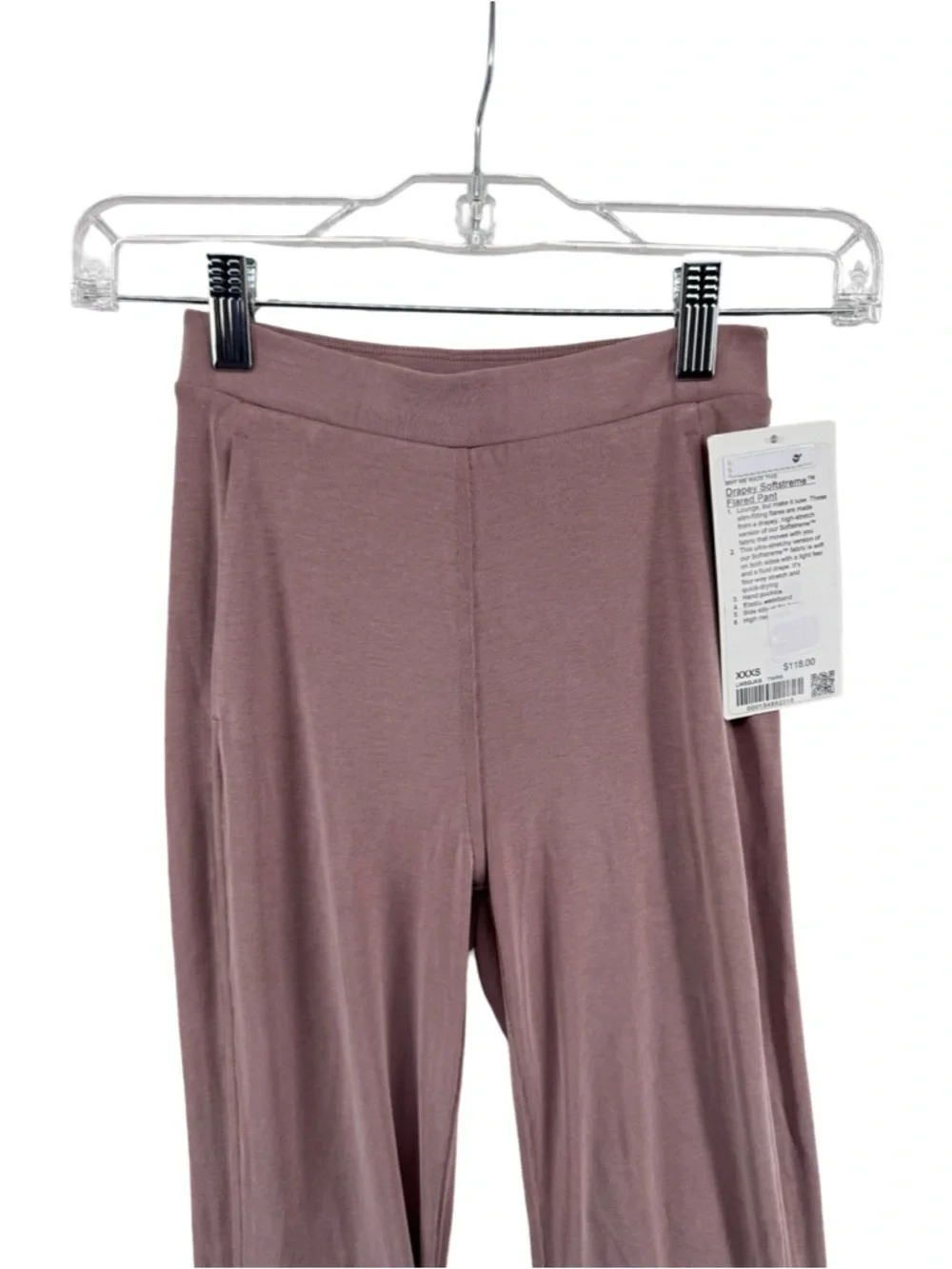 Lululemon Drapey Softstreme Flared Pants Twilight Rose NWT XXXS